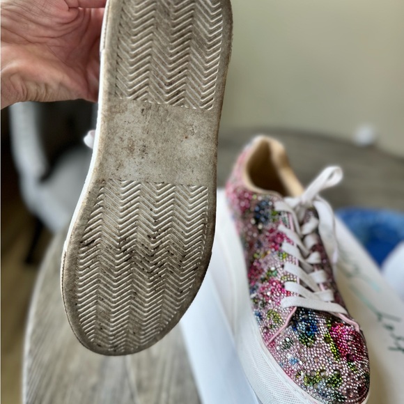 Betsy Johnson floral sequin sneaker - Picture 4 of 4